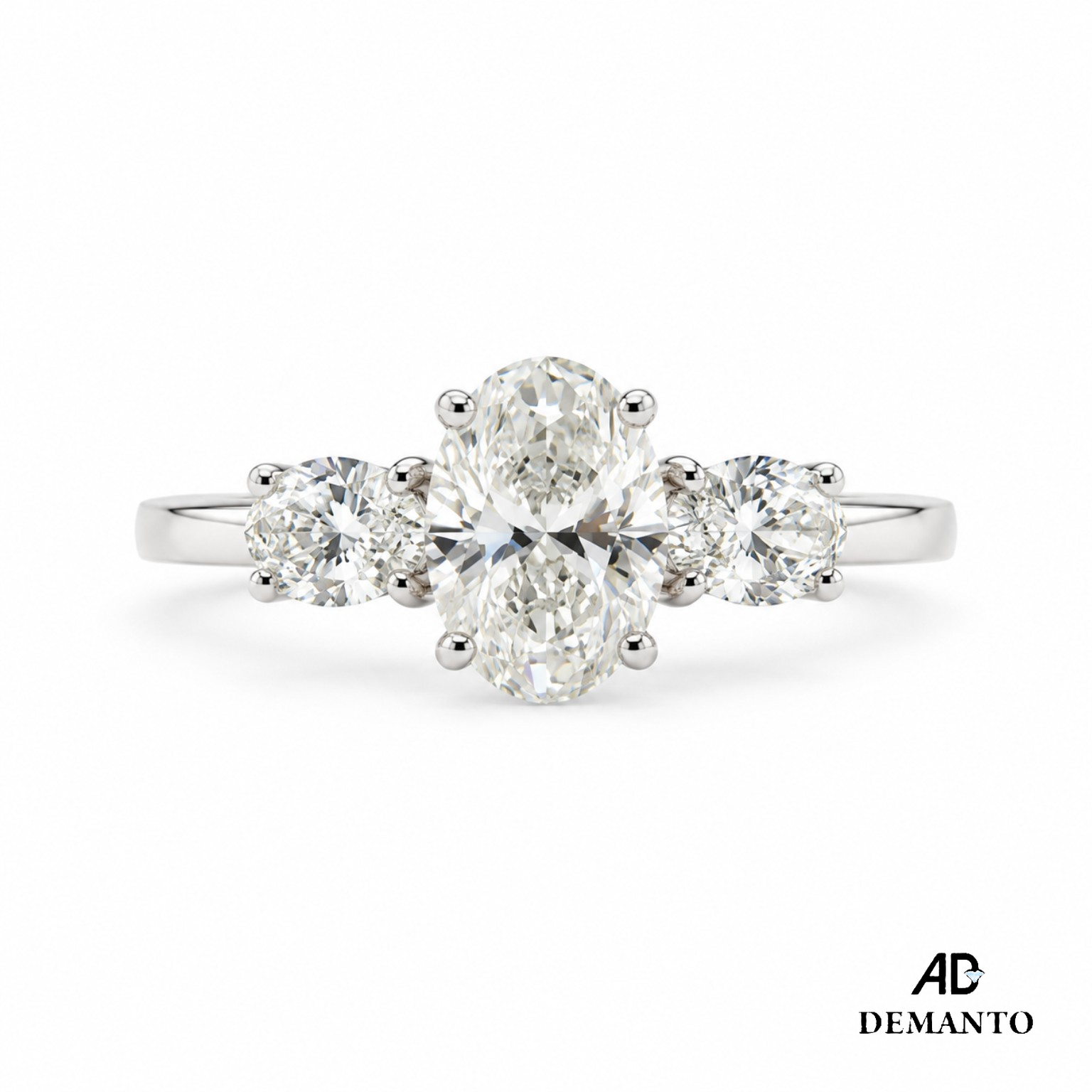 Ovale Diamond Trilogy Ring